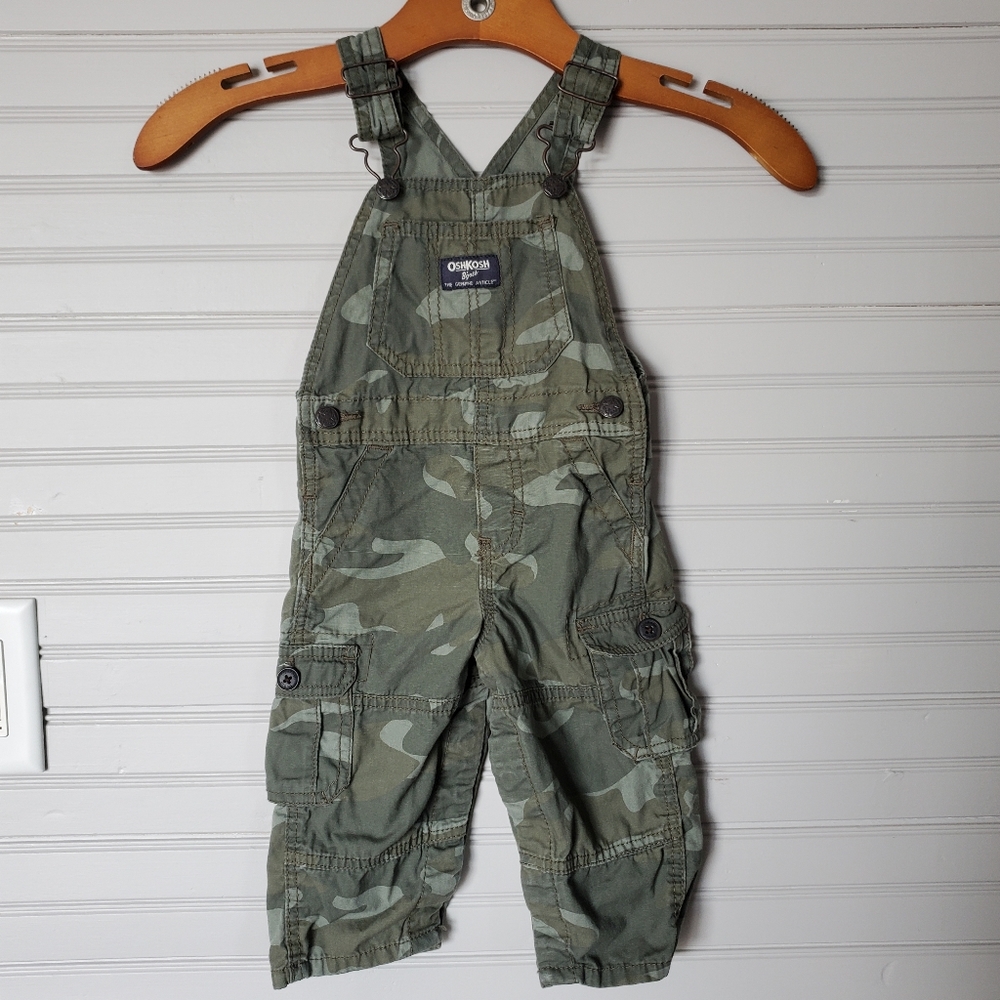 OshkoshBgosh Camo Overalls, sz 12mo